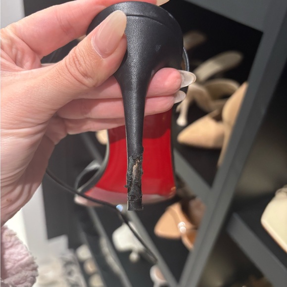 Christian Louboutin Loubigirl Black Ankle Strap Heels - Picture 10 of 12